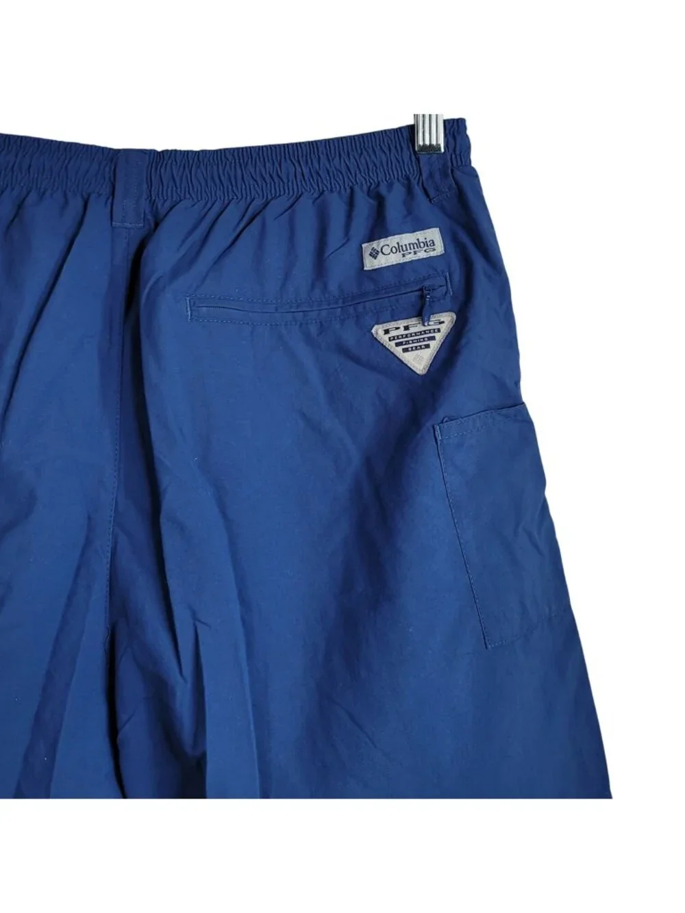 Columbia Mens PFG Swim Shorts Blue Medium Drawstring Pockets Omni-Shade 6